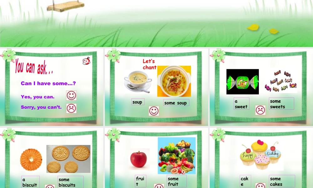外研版小学英语课件-Unit 1 Can I have some sweets 课件 1.ppt