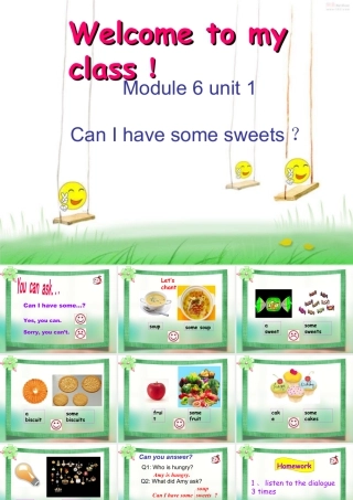 外研版小学英语课件-Unit 1 Can I have some sweets 课件 1.ppt