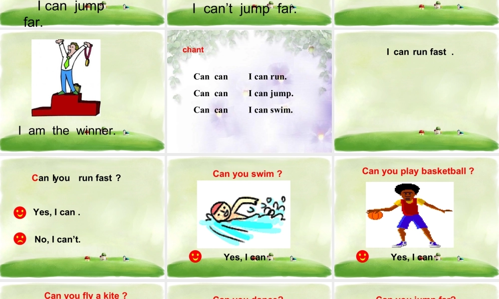 外研版小学英语课件-Unit 1 Can you run fast 课件1.ppt