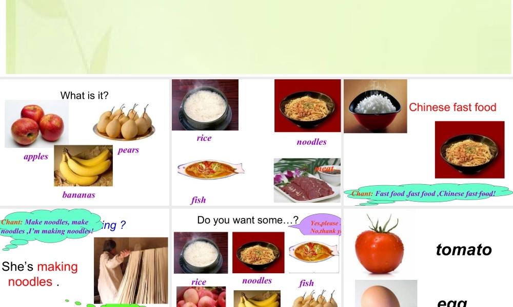 外研版小学英语课件-Unit 1 Do you want some rice 课件 1.ppt