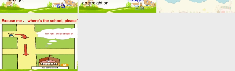 外研版小学英语课件-Unit 1 Go straight on 课件 1.ppt