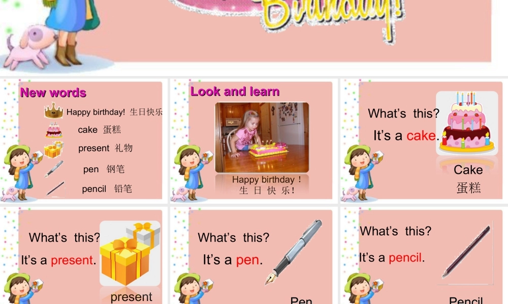 外研版小学英语课件-Unit 1 Happy birthday! 课件 1.ppt