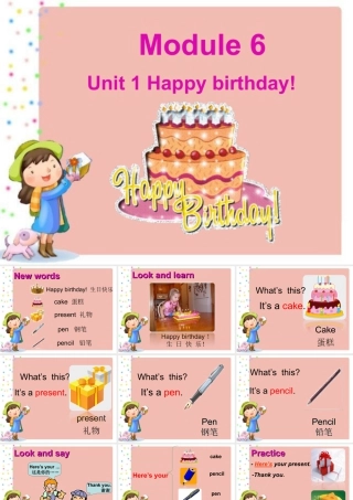 外研版小学英语课件-Unit 1 Happy birthday! 课件 1.ppt