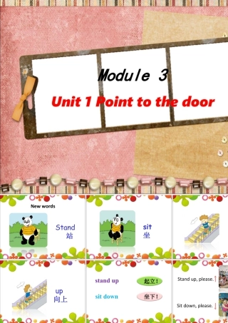 外研版小学英语课件-Unit 1 Point to the door 课件 1.ppt