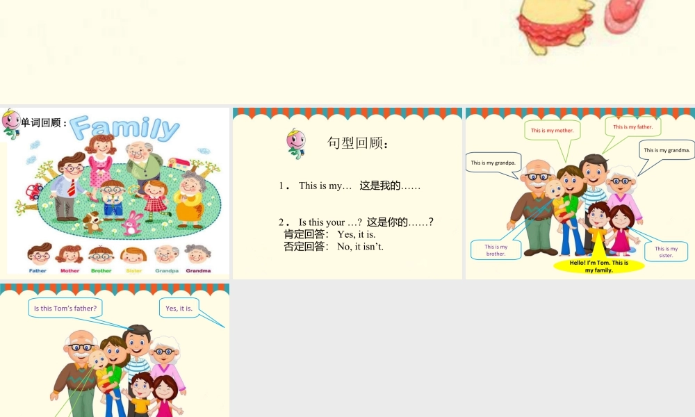 外研版小学英语课件-Unit 1 This is my mother 课件 2.ppt