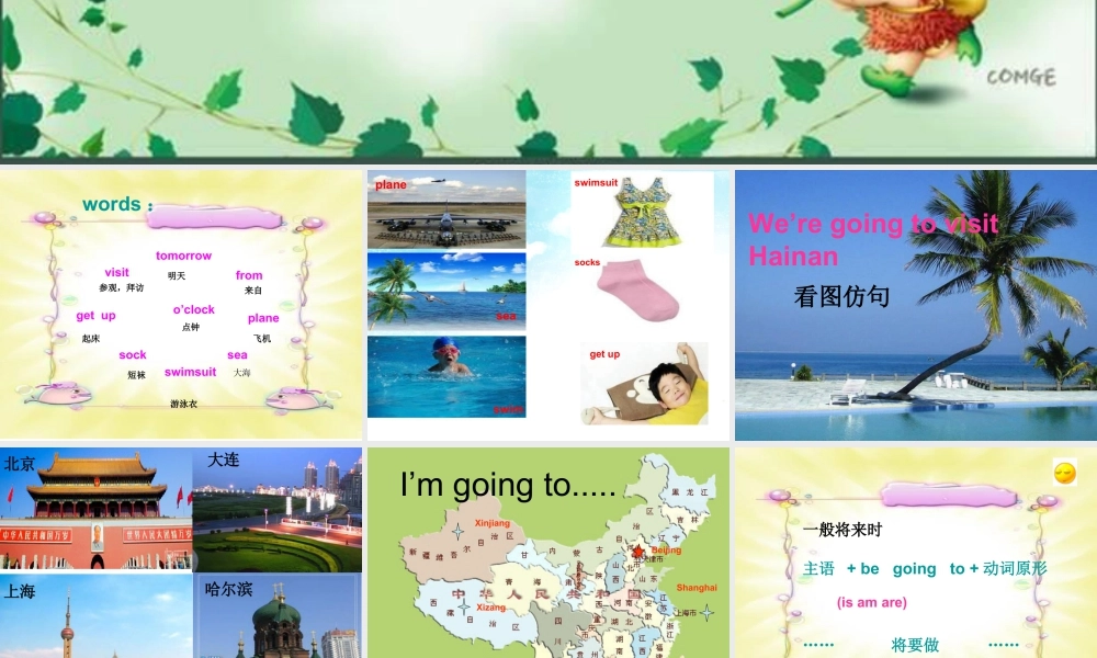 外研版小学英语课件-Unit 1 We are going to Hainan 课件 1.ppt