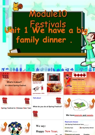 外研版小学英语课件-Unit 1 We have a big family dinner 课件 1.ppt