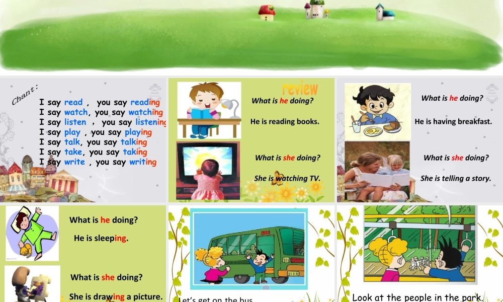 外研版小学英语课件-Unit 1 What are they doing 课件 2.ppt