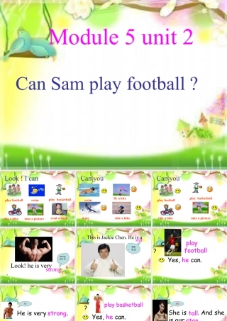 外研版小学英语课件-Unit 2 Can Sam play football 课件 1.ppt