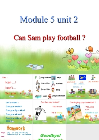 外研版小学英语课件-Unit 2 Can Sam play football 课件 2.ppt