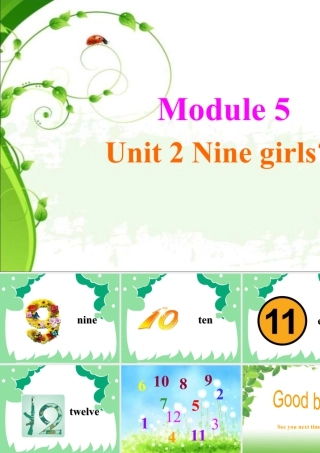 外研版小学英语课件-Unit 2 Nine girls 课件 1.ppt