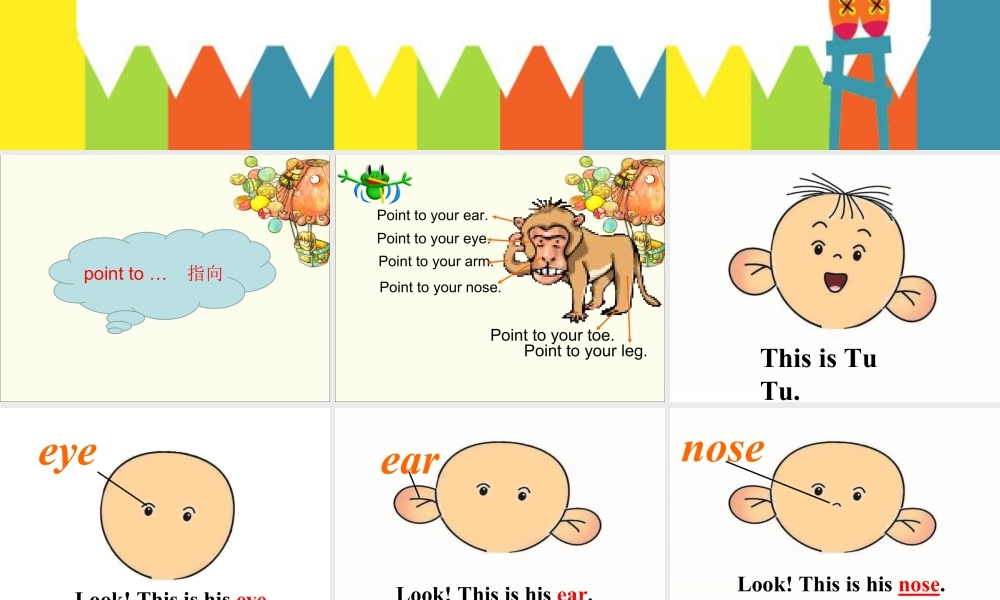 外研版小学英语课件-Unit 2 Point to her nose 课件 2.ppt