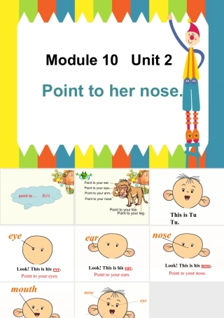 外研版小学英语课件-Unit 2 Point to her nose 课件 2.ppt