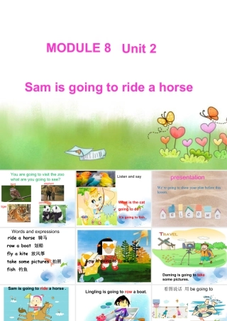 外研版小学英语课件-Unit 2 Sam is going to ride a horse 课件 1.ppt