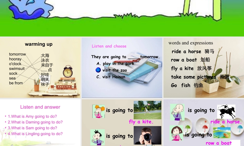 外研版小学英语课件-Unit 2 Sam is going to ride a horse 课件 2.ppt