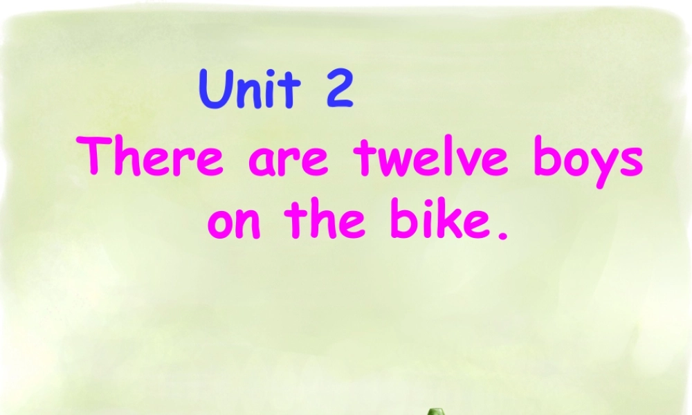 外研版小学英语课件-Unit 2 There are twelve boys on the bike 课件 2.ppt