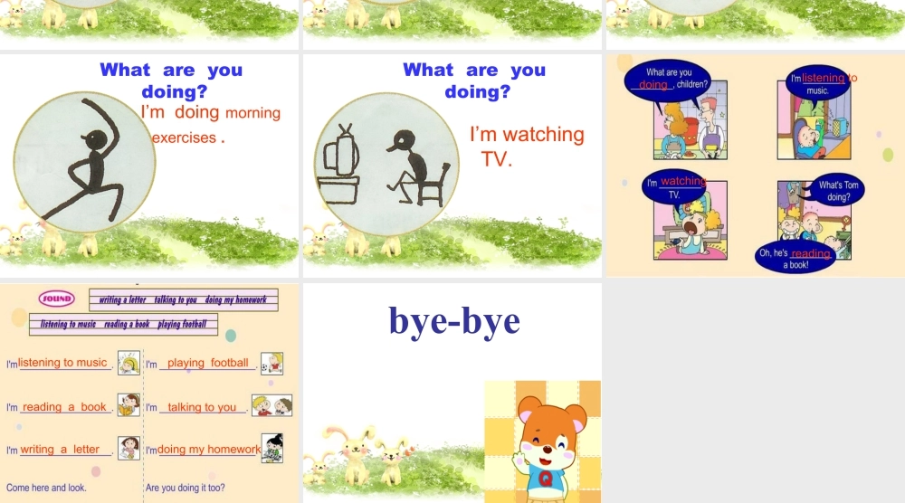 外研版小学英语课件-Unit 2 What are you doing 课件 2.ppt