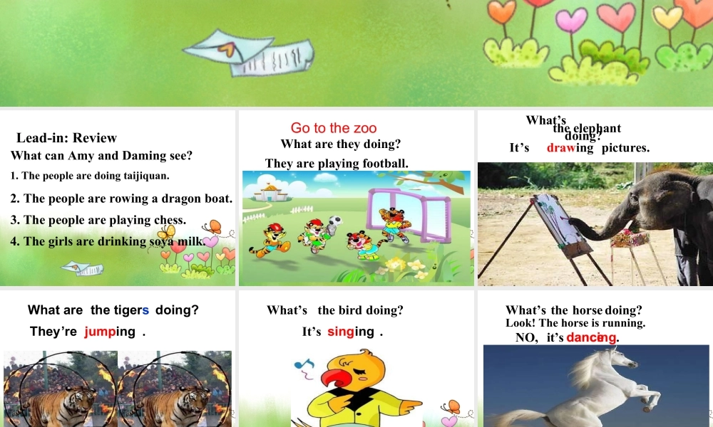 外研版小学英语课件-Unit 2 What`s the elepant doing 课件 2.ppt