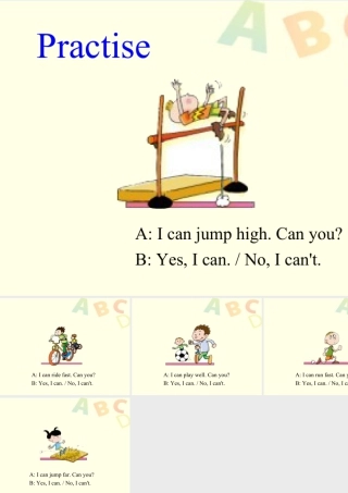 外研版小学英语课件-情态动词can口语练习1.ppt