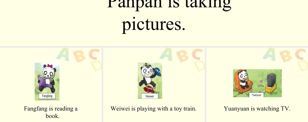 外研版小学英语课件-现在进行时口语练习1.ppt