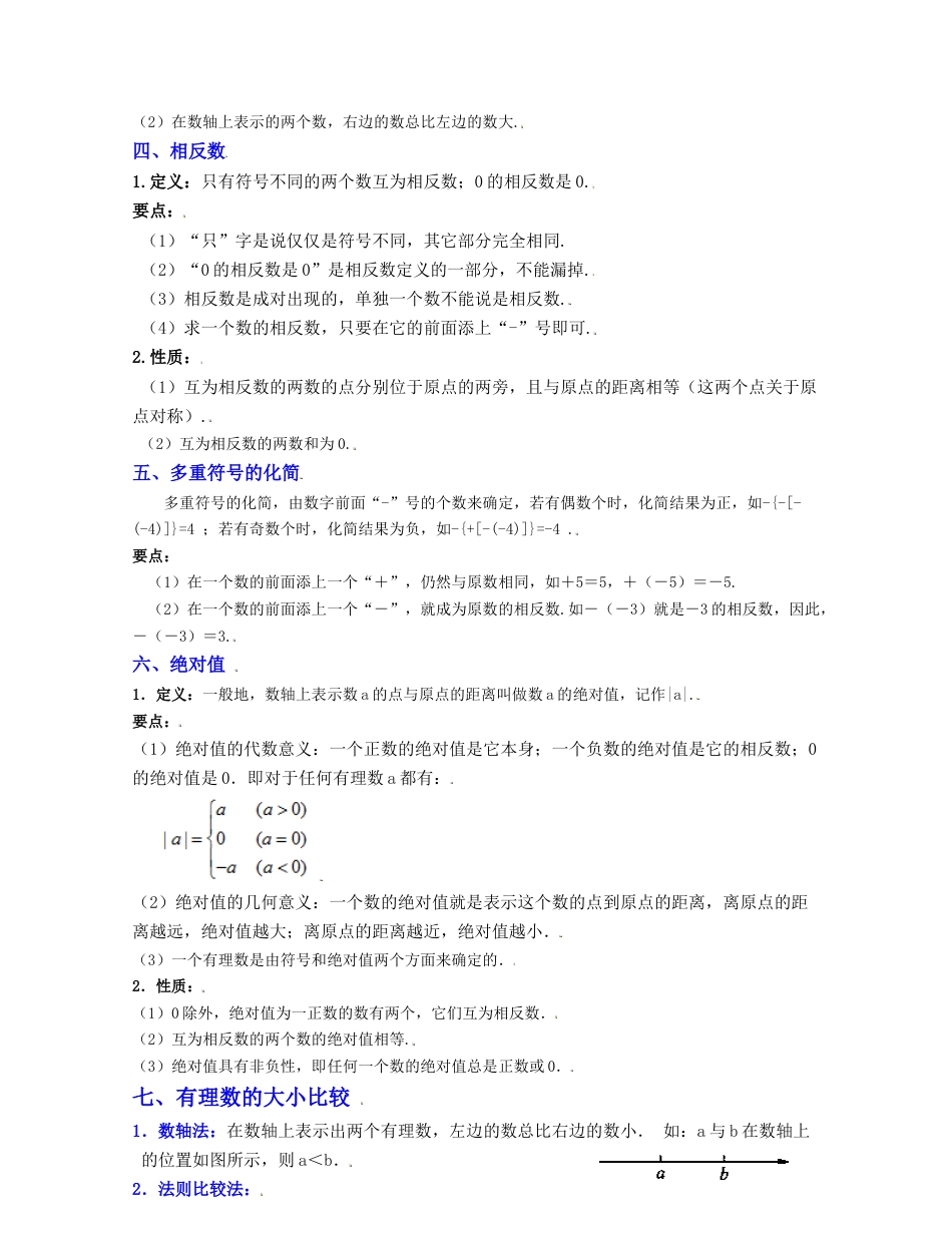 浙教版数学七年级上-第1章有理数（知识清单）-（浙教版）.docx_第2页