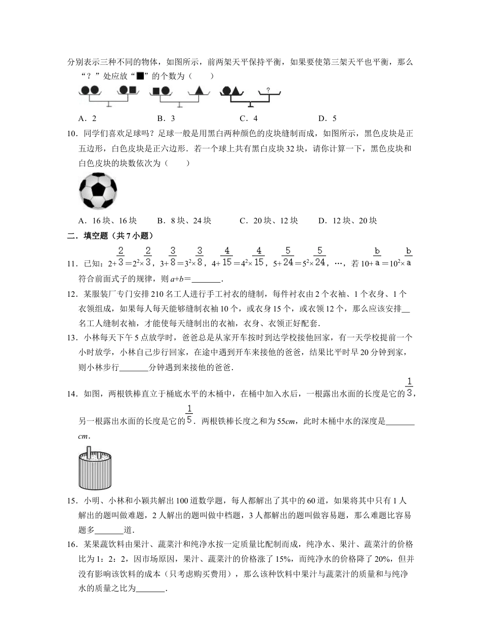 第2章 二元一次方程组（压轴30题专练）-七年级数学下学期考试满分全攻略（浙教版）（原卷版）.docx_第3页