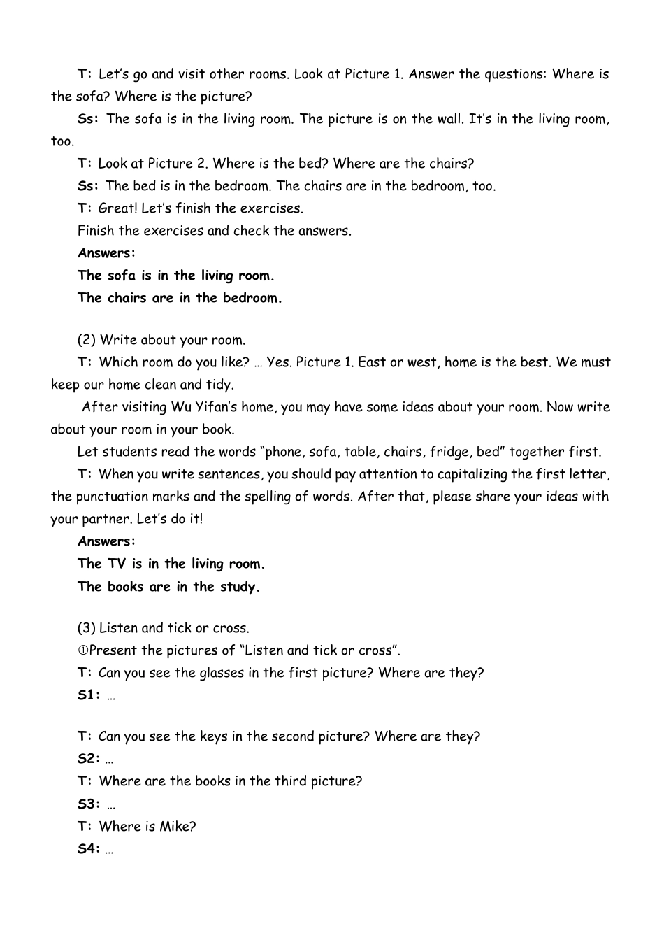 人教PEP四上-课时教案-Part B  Read and write & Let’s check & Let’s sing .docx_第3页