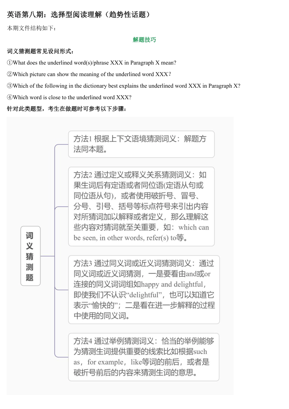 2026中考冲刺英语第8期：选择型阅读理解（趋势性话题）.pdf_第1页