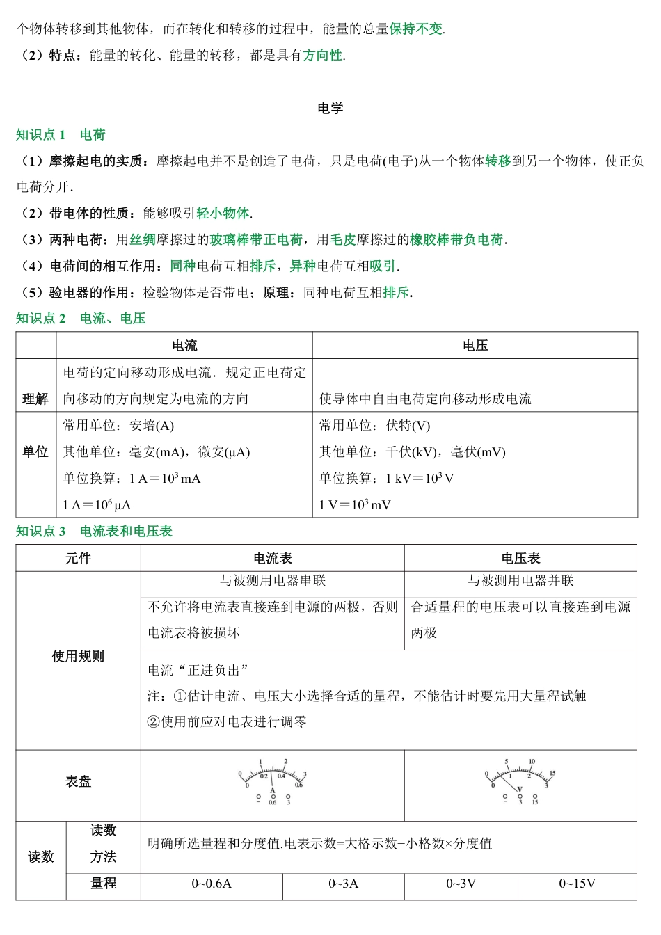 2026中考冲刺物理第6期：内能、电学、磁学核心考点.pdf_第3页