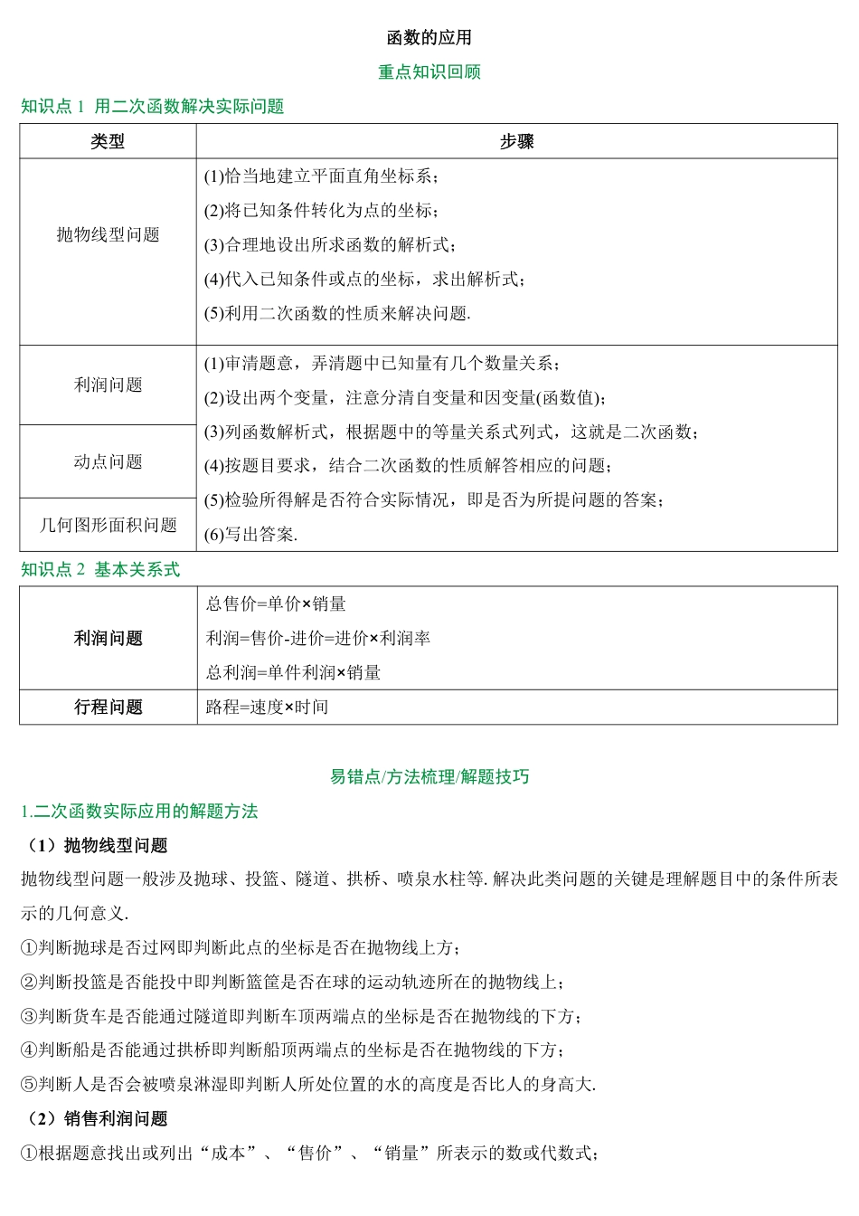 2026中考冲刺数学第4期函数的应用.pdf_第1页