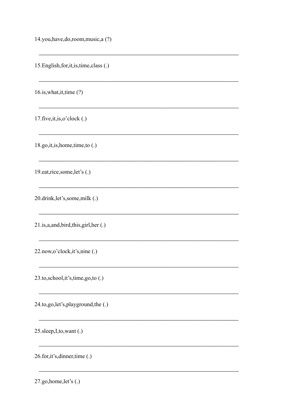 人教PEP四年级下册-专项复习-1.连词成句.docx_第2页