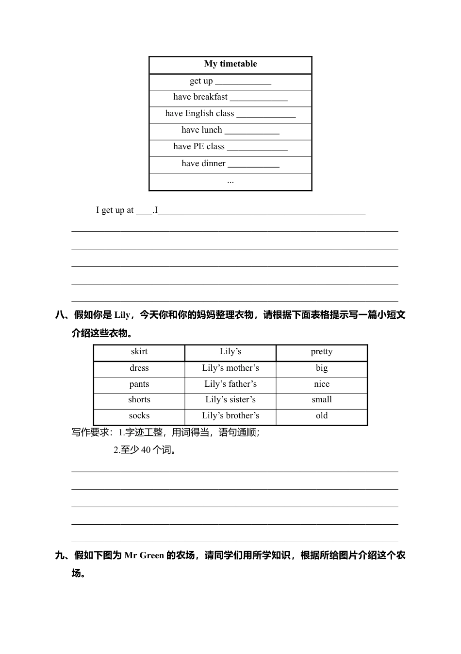 人教PEP四年级下册-专项复习-写作.docx_第3页