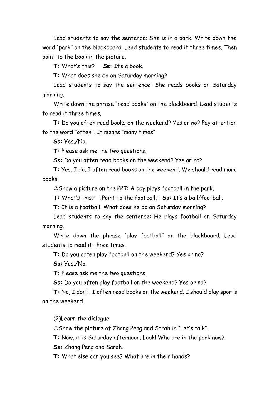 人教PEP英语五年级上册-Part B Let’s try & Let’s talk  教案 (2).docx_第3页