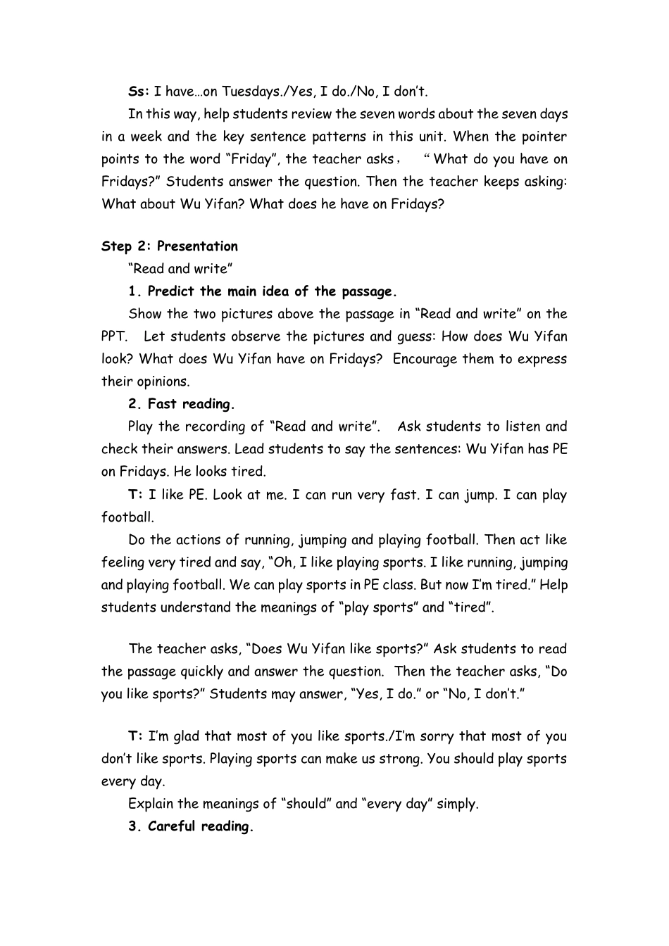 人教PEP英语五年级上册-Part B Read and write & Let’s check & Let’s wrap it up  教案 (2).docx_第2页