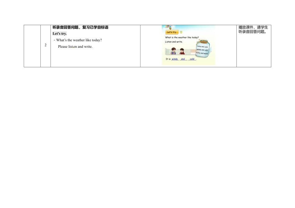 人教PEP英语五年级下册-Unit 2 A Let's try&Let's talk教案.docx_第3页