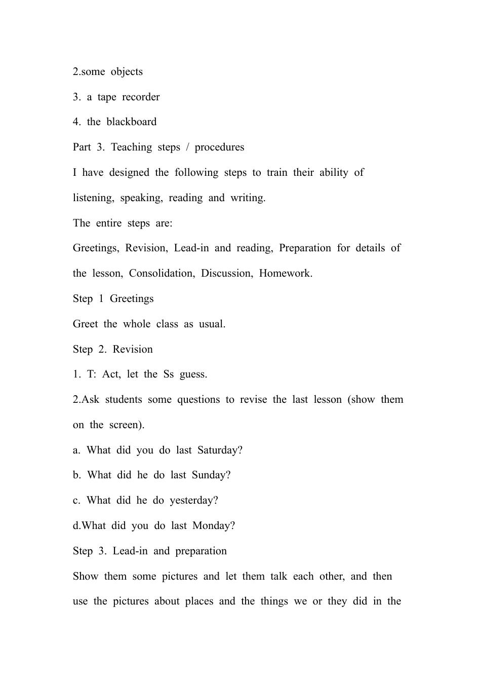 人教版小学英语六年级下册-Unit 3 A Let's learn 英文说课稿.docx_第3页