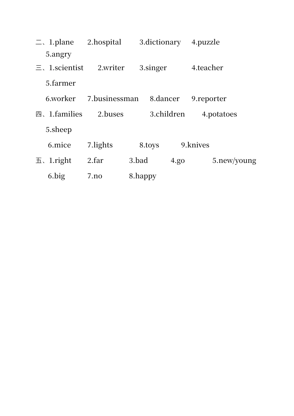 人教版小学英语六上-PEP六英上词汇专项.docx_第2页