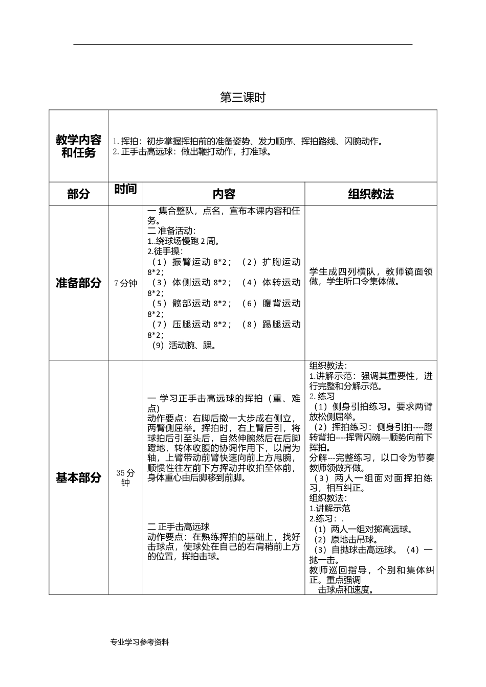 大学羽毛球社团教学案（通用）.docx_第3页