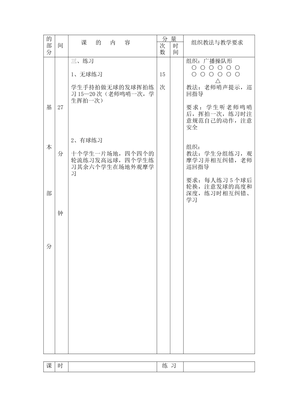 大学羽毛球正手发高远球教案.docx_第3页