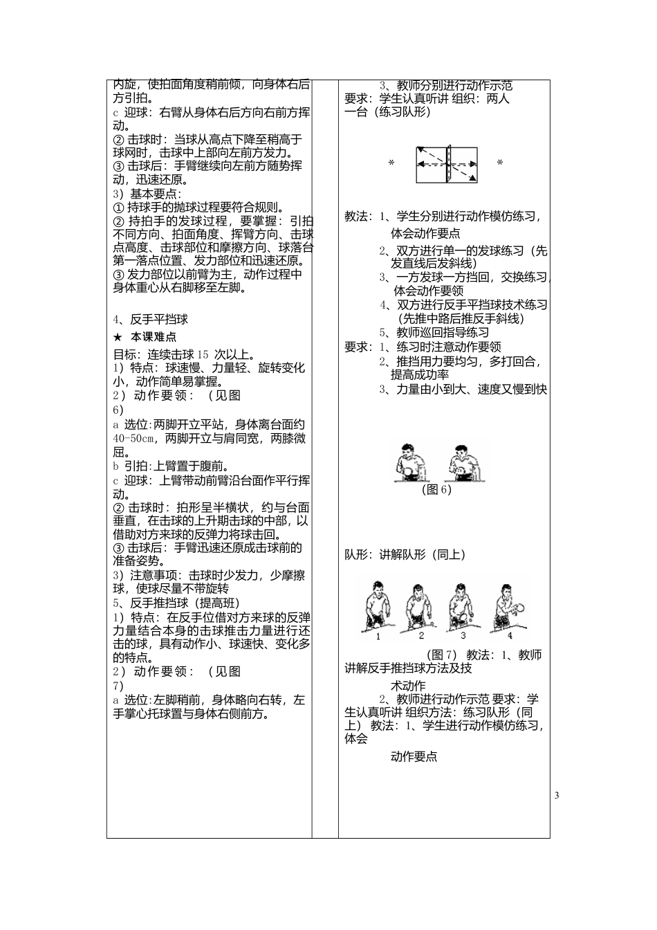 高校乒乓球单项课课时教案(15课时).docx_第3页