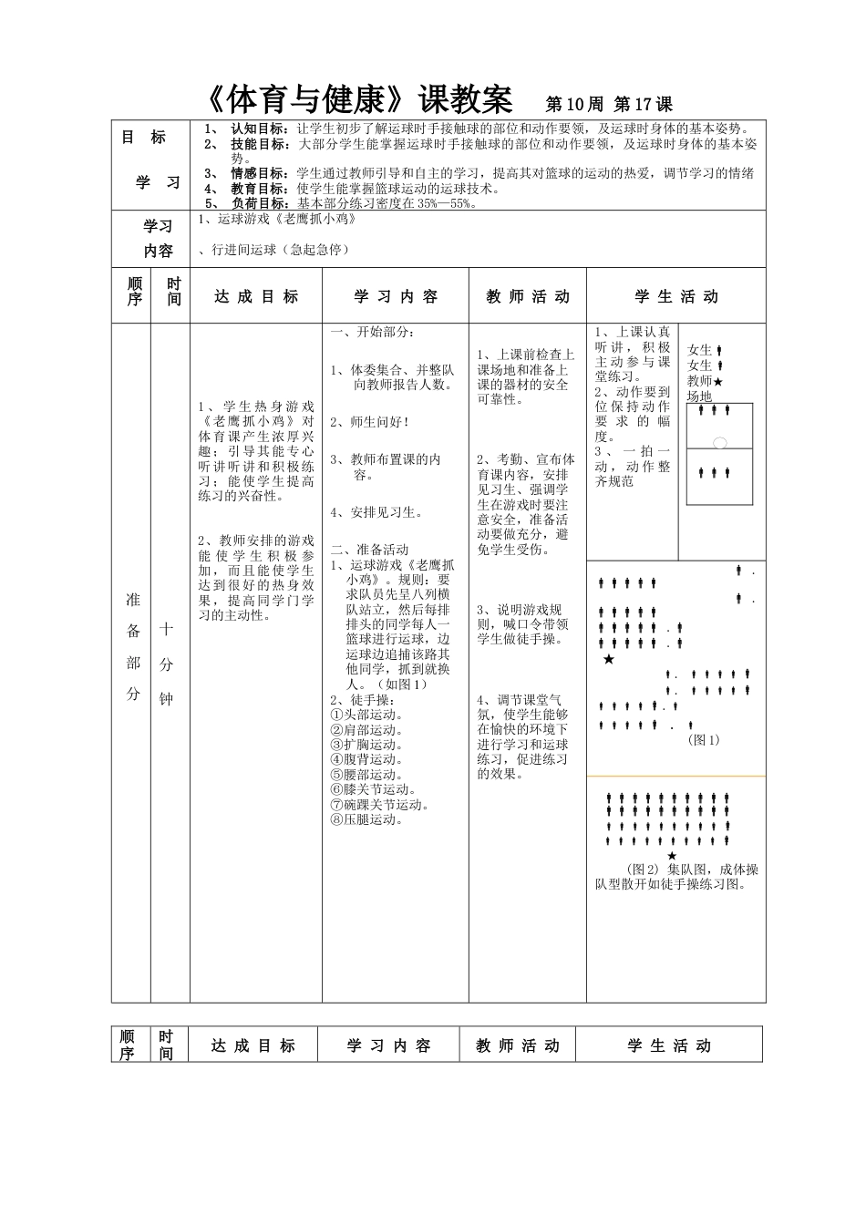 高一年级(体育与健康)优秀教案1117.docx_第1页