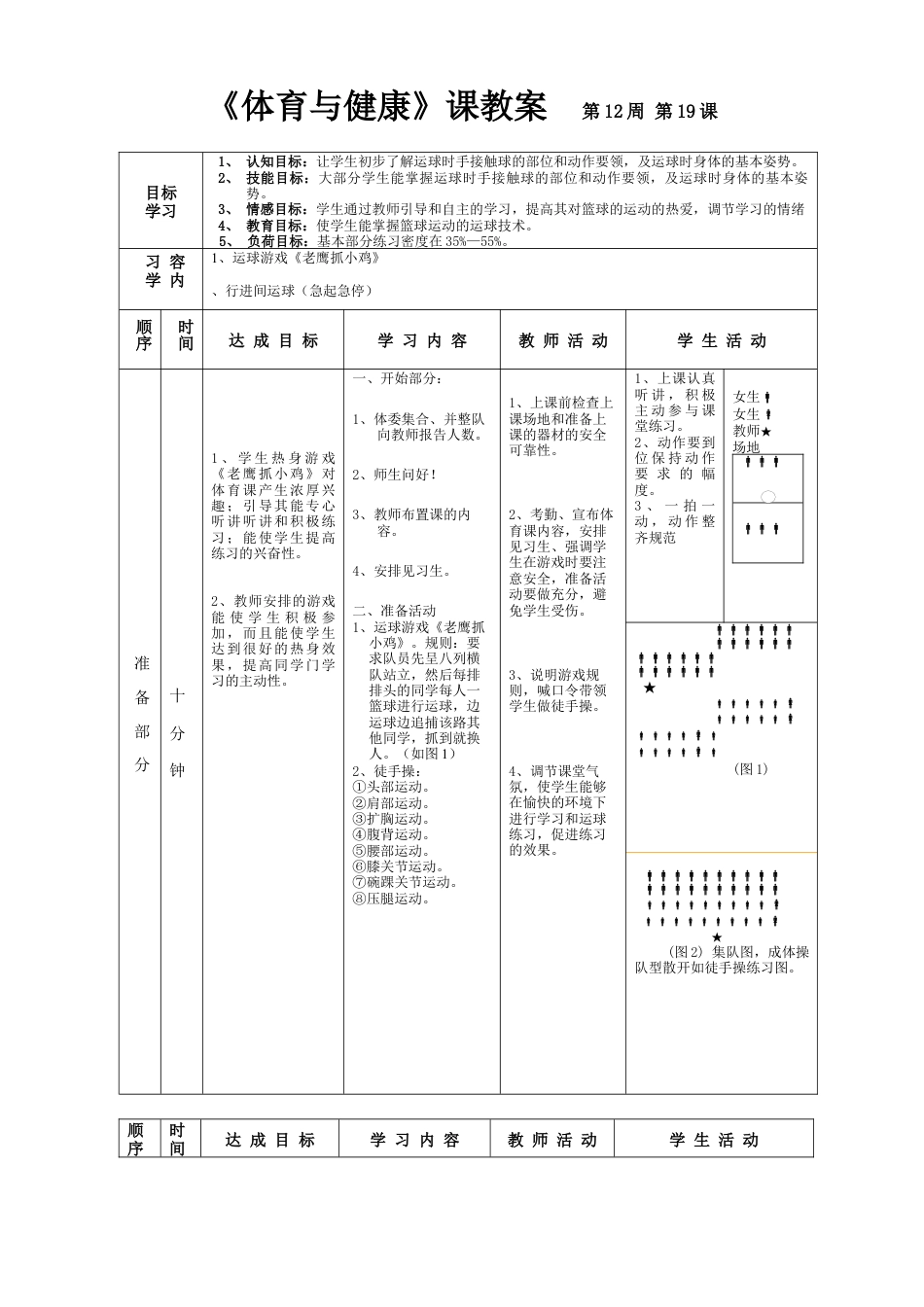 高一年级(体育与健康)优秀教案1119.docx_第1页