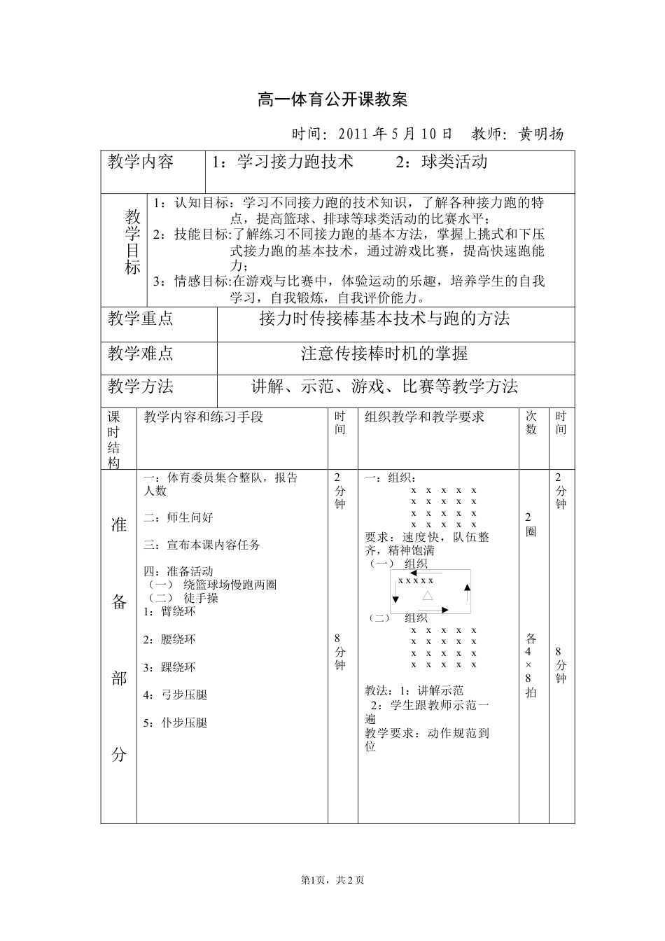 高一体育公开课教案.docx_第1页