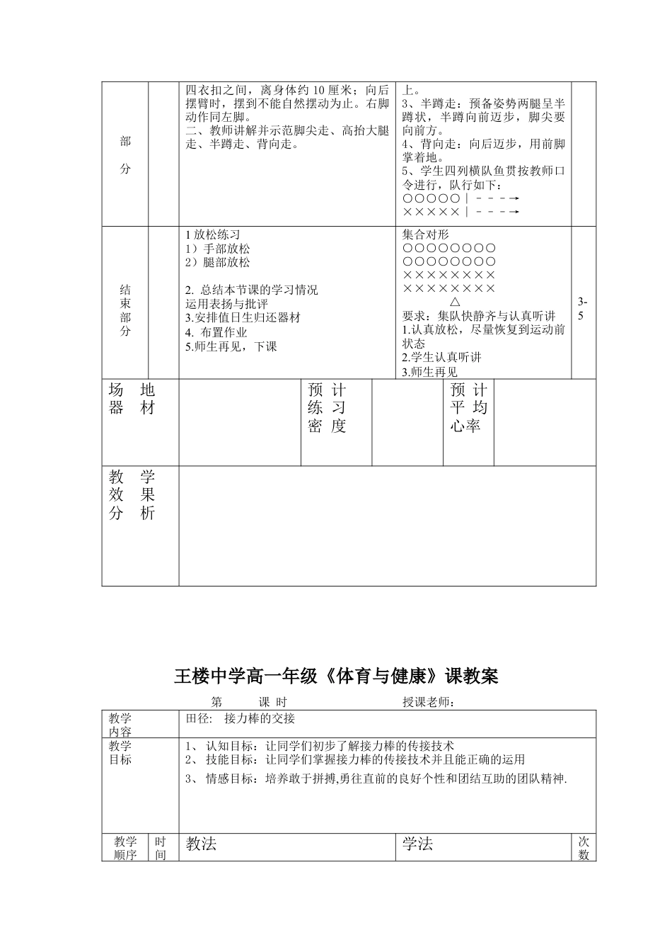 高一体育课教案7篇.docx_第2页