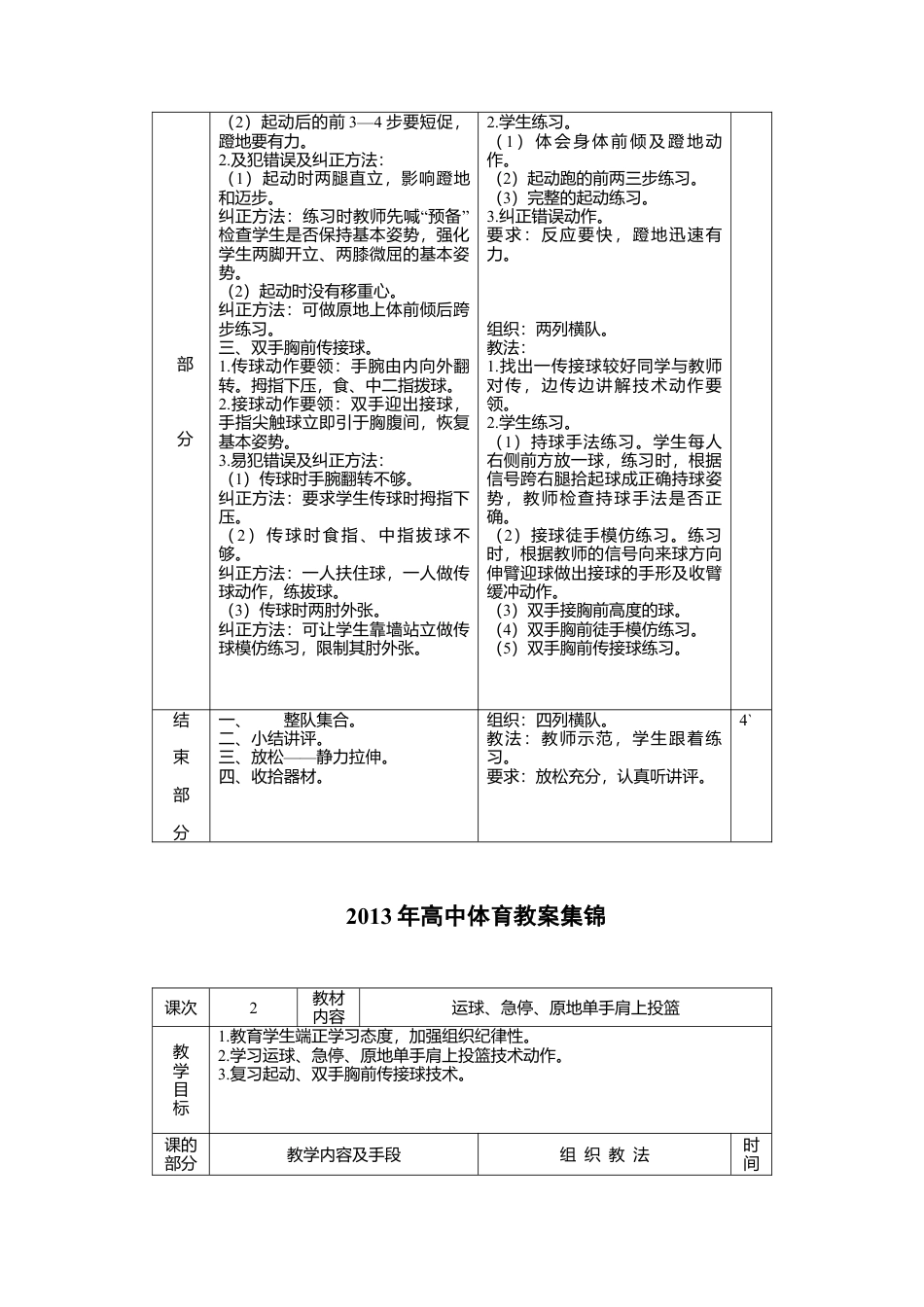 高中体育教案集锦.docx_第2页