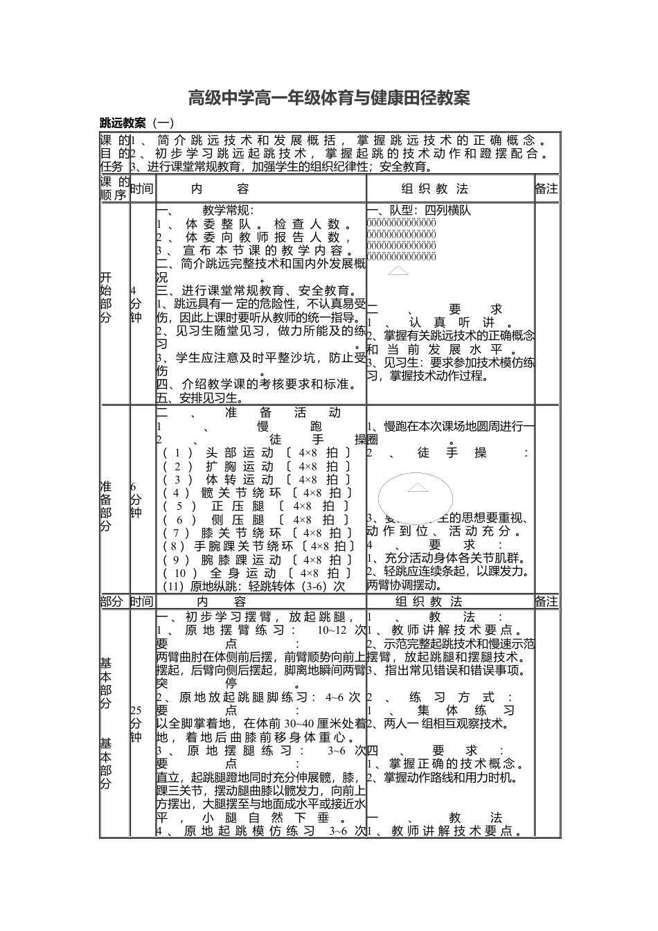 田径--跳远教案(高一体育).docx_第1页