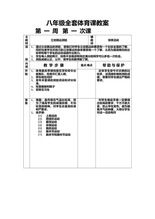 八年级体育教案.docx