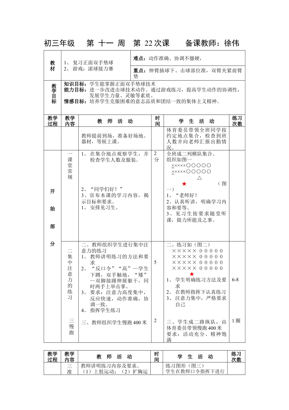 初三《体育与健康》教案-第22次课.docx_第1页