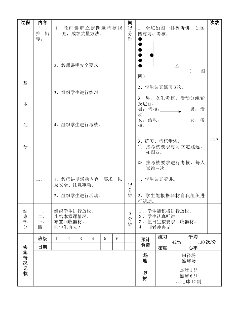 初三《体育与健康》教案-立定跳远考核.docx_第2页