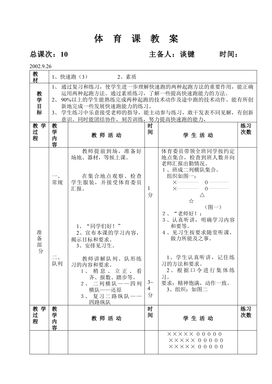 初三《体育与健康》教案-跑4.docx_第1页